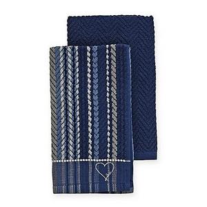 ED Ellen DeGeneres 2-Pack Kitchen Towels Set in Blue
