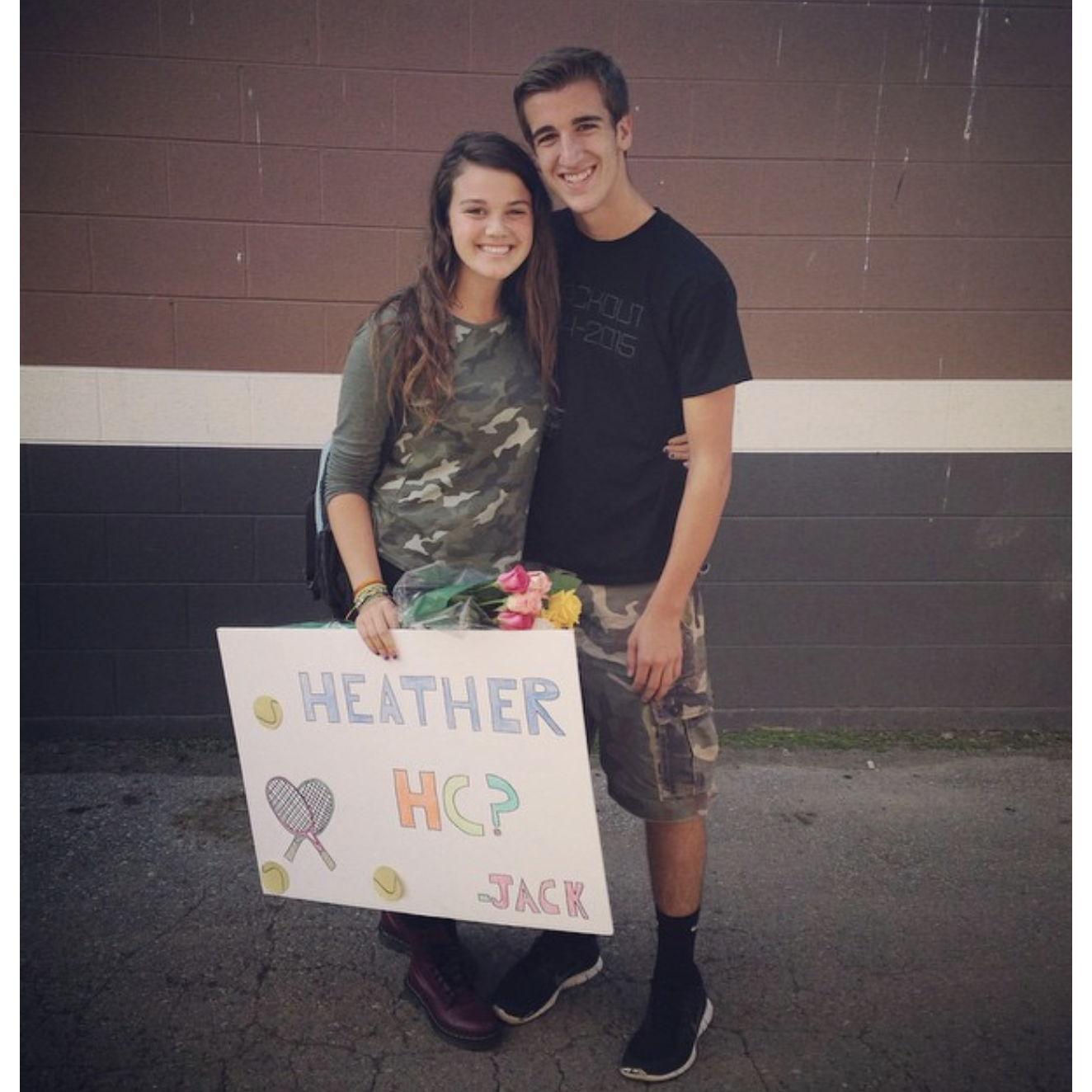our first photo together! (it was spirit week and the theme was camo that day, okay!!!)