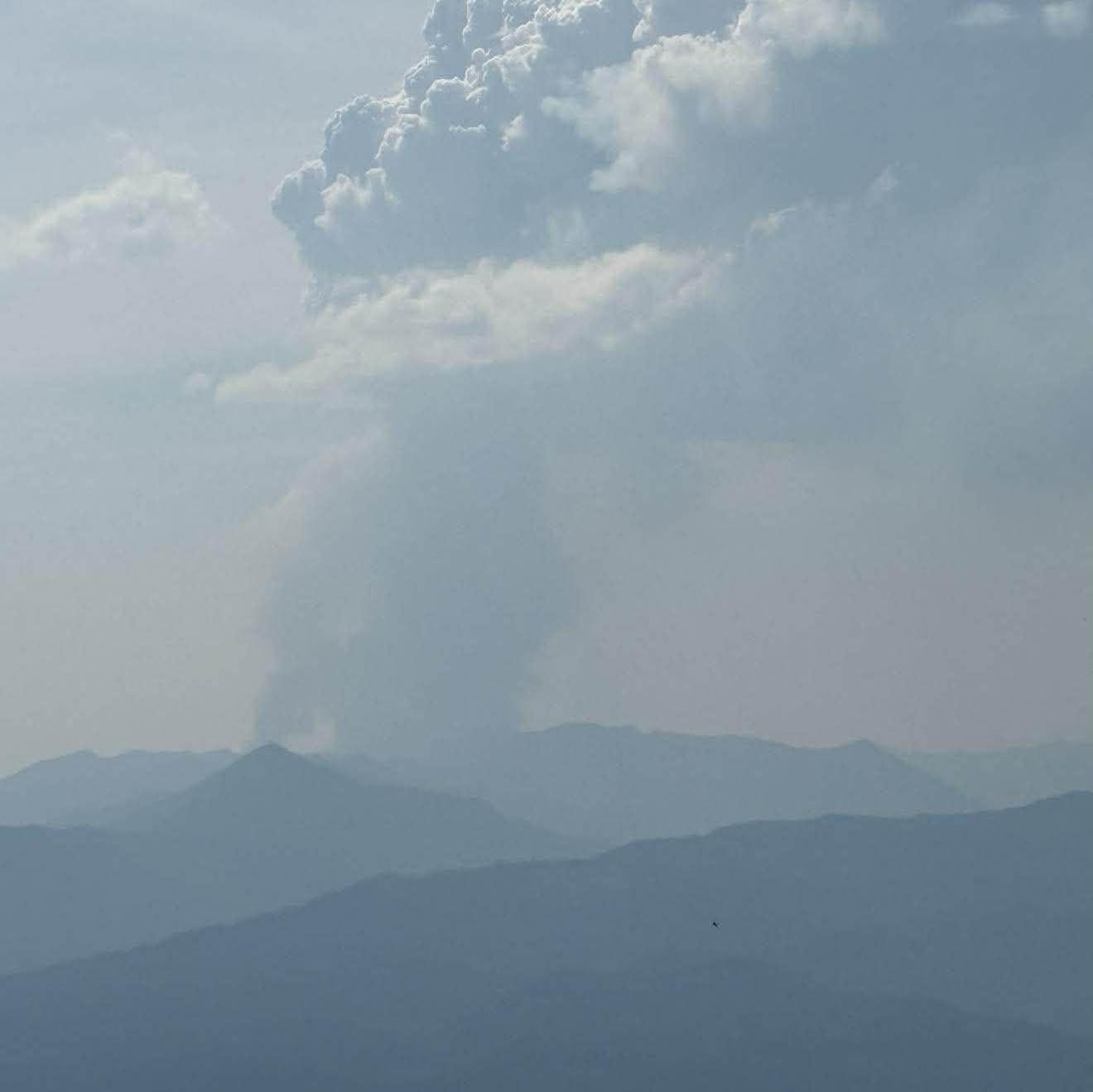 Volcano eruption? No, just a wildfire...