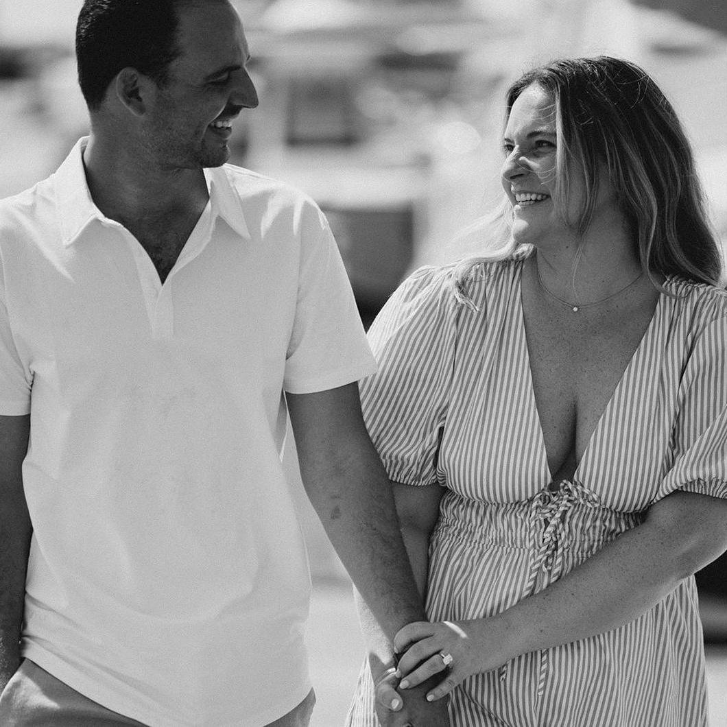 6.15.2024. Proposal. Daniel proposed down on the marina in Charleston on the hottest day of the weekend but we don't remember the heat, just how happy we were to get to be together forever