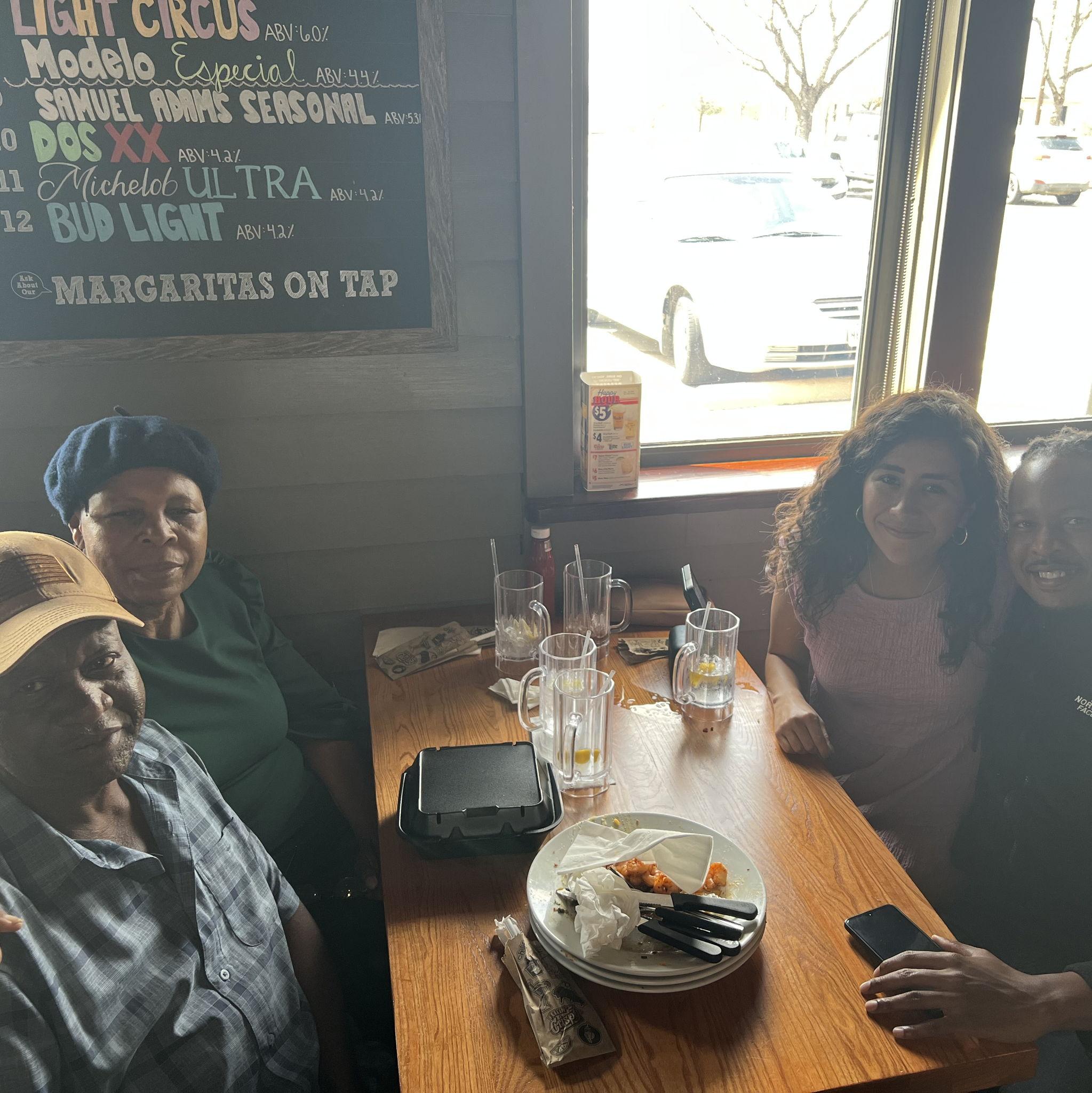 Lunch with Taona's parents