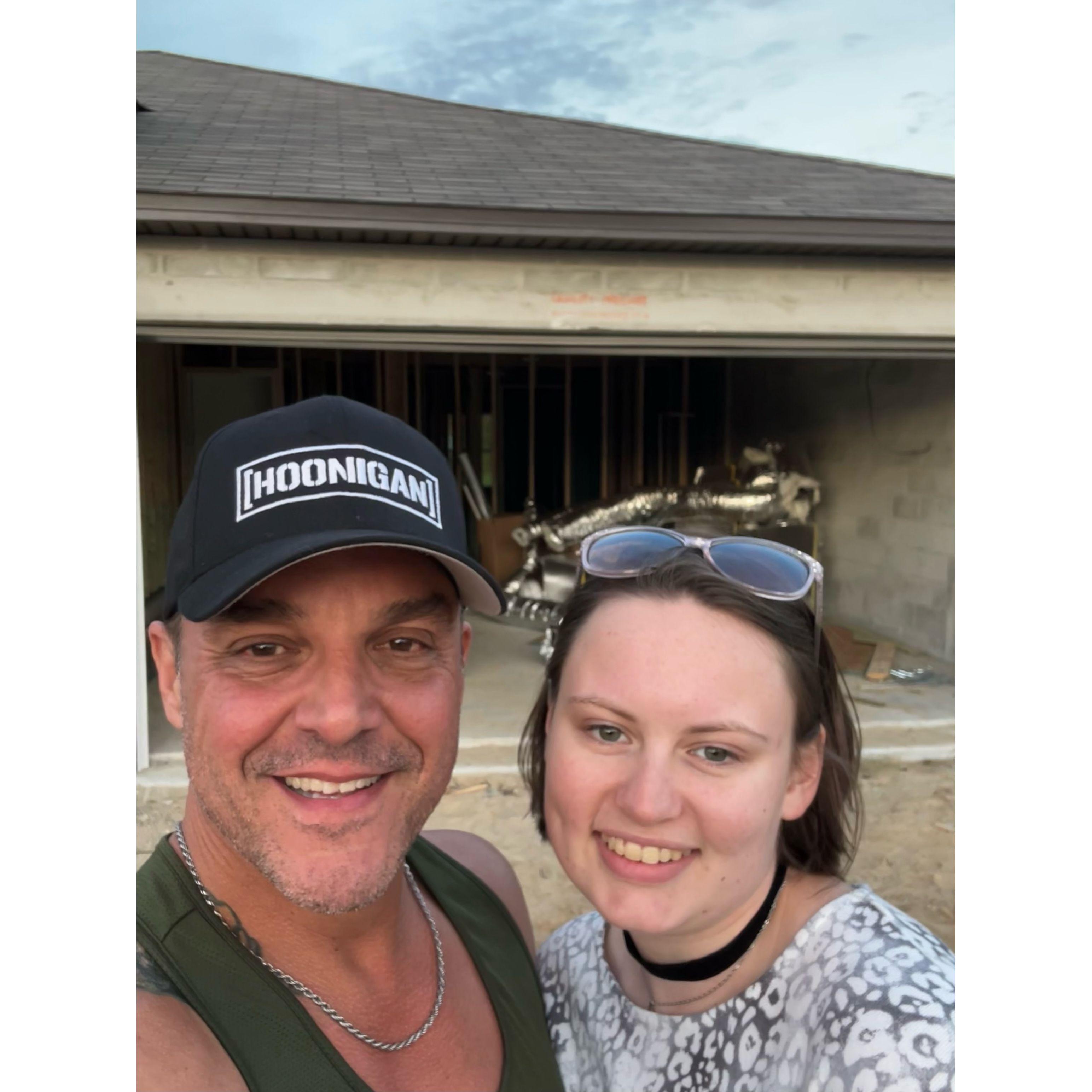 This photo is from when we were waiting for our house to be finished being built! We were so excited for it to be finished.