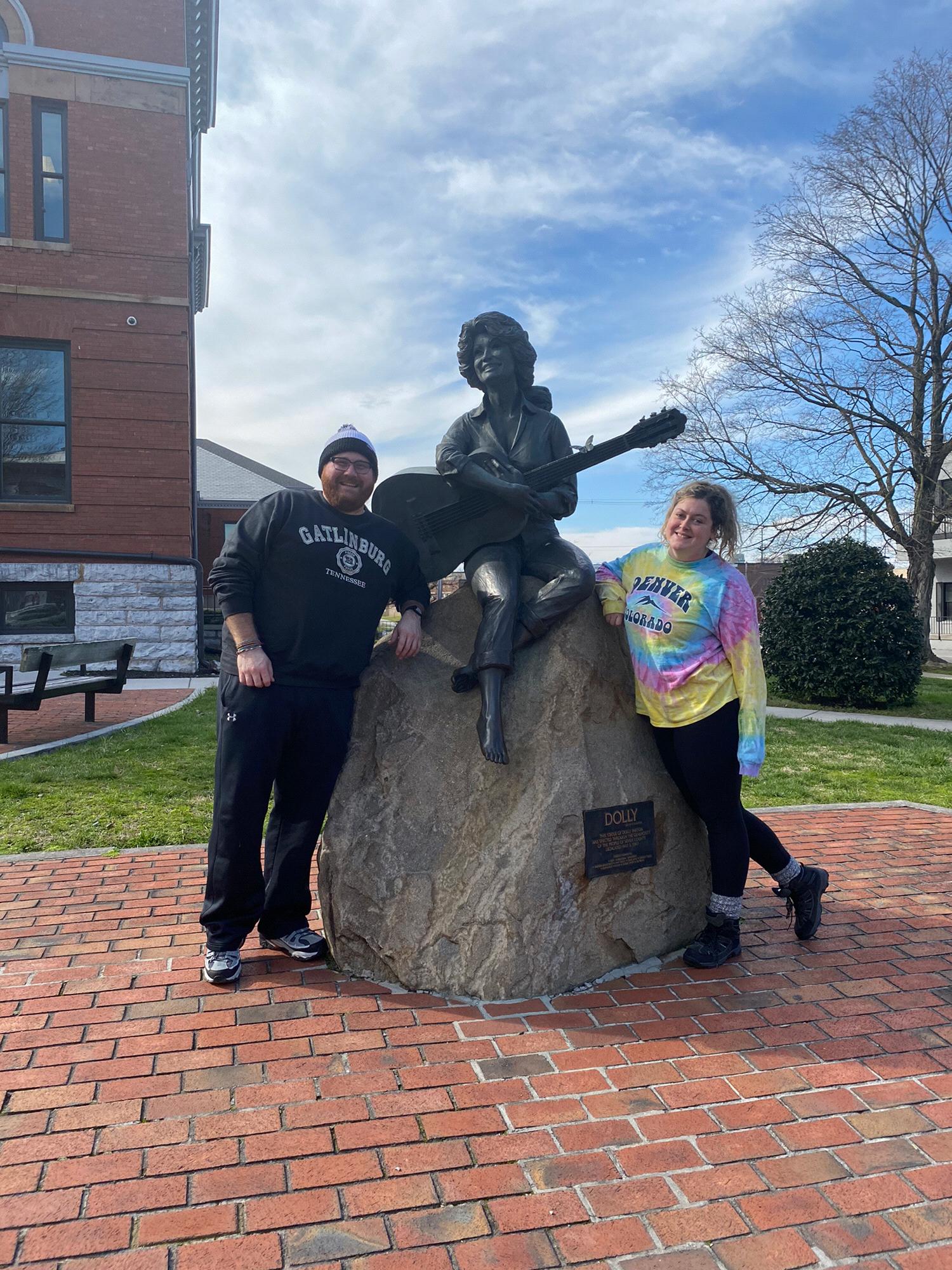 Dolly Parton statue in downtown Pigeon Forge