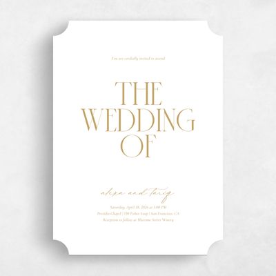 Ticket Wedding Invitation - Cleveland Portrait