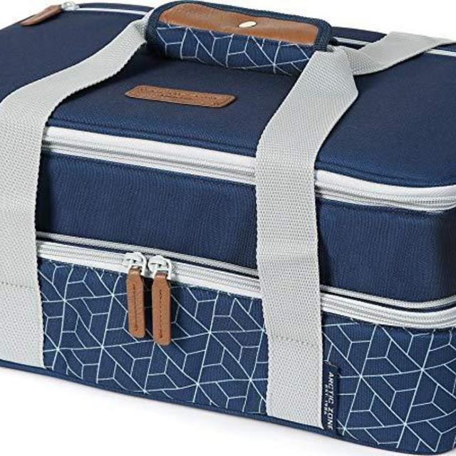 Arctic Zone 2007IL15284B Expandable Thermal Insulated Food Carrier, Navy
