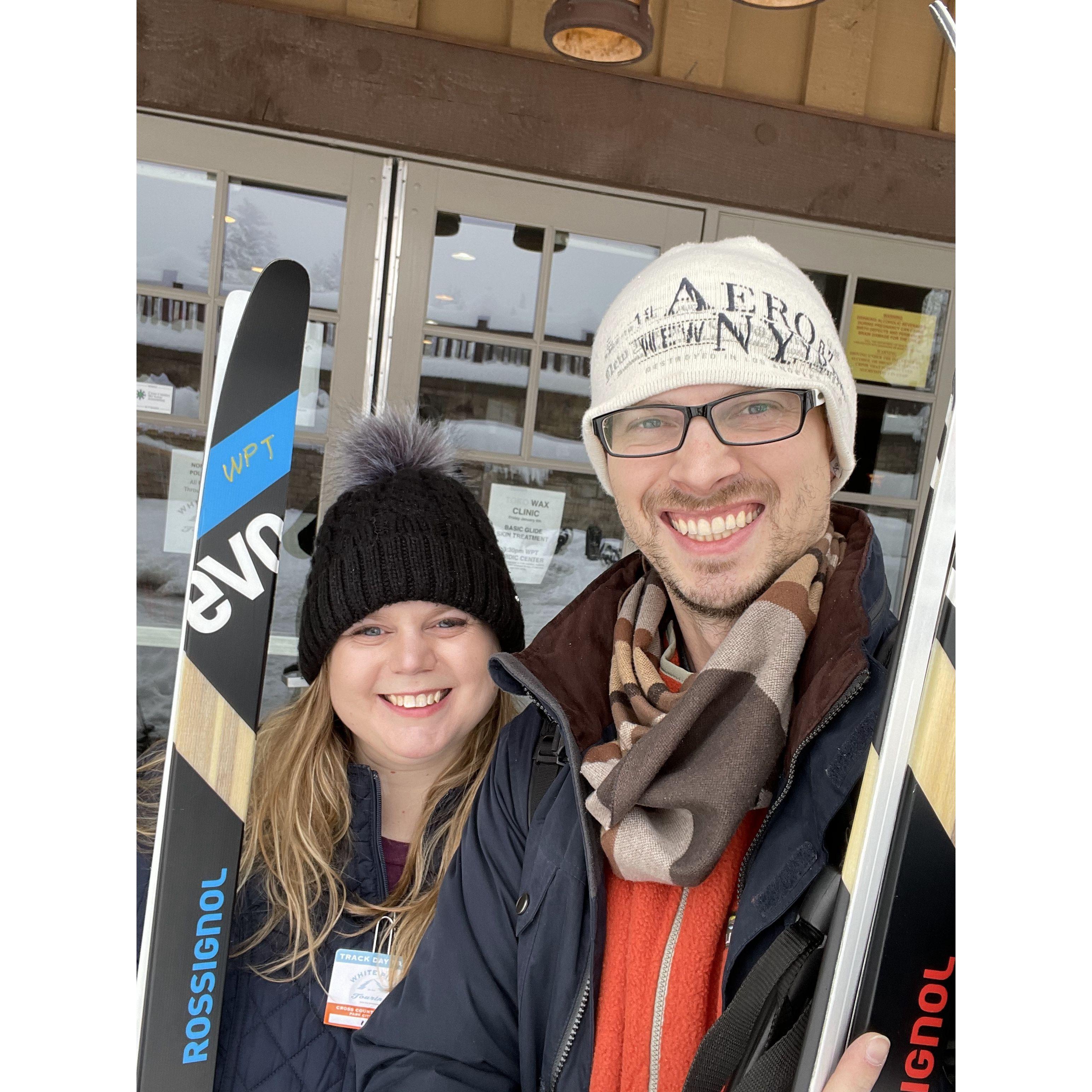 Adam took me skiing for the first time for our second anniversary in January, 2023.