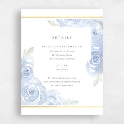 Winter Blue Wedding Enclosure - Roana Foil