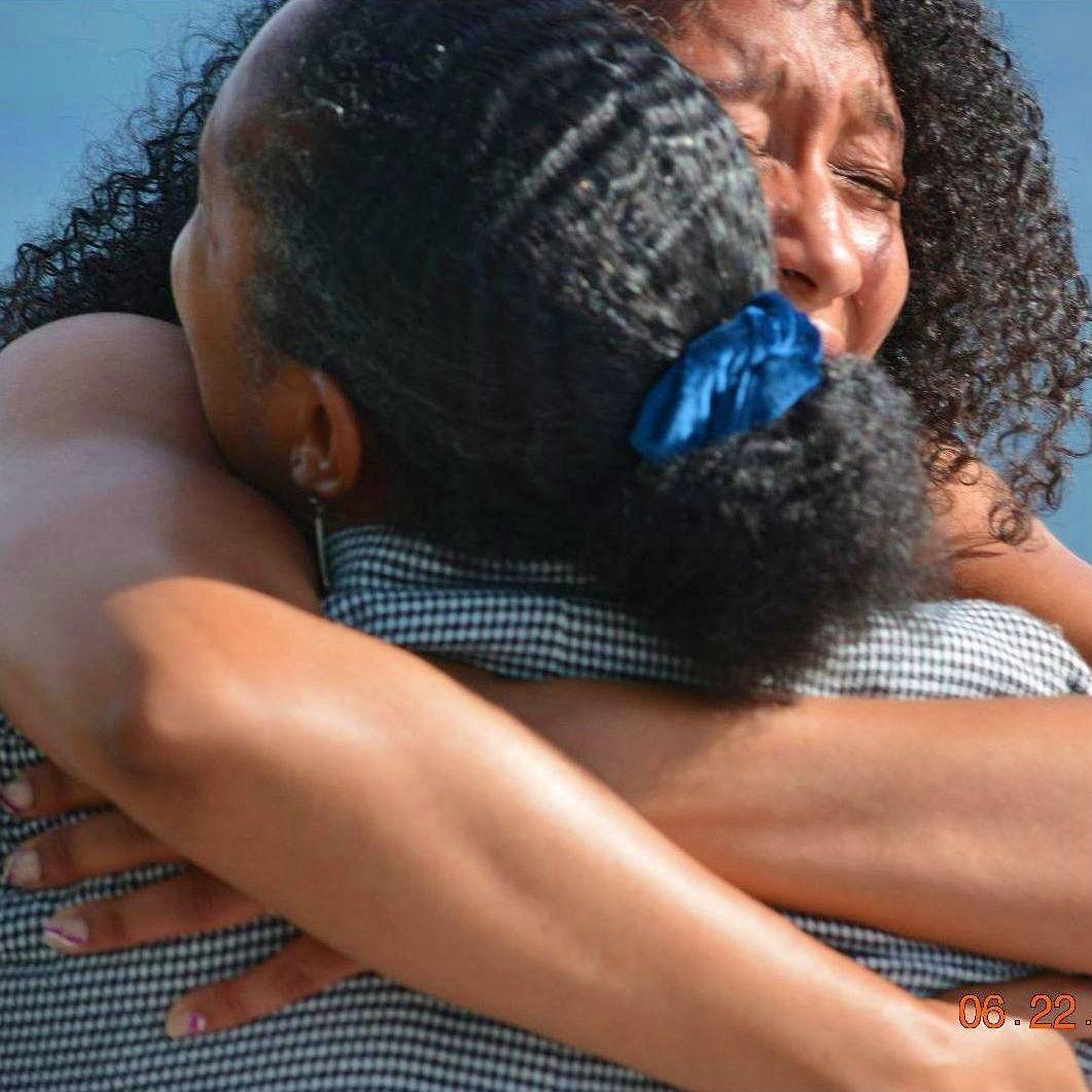 Kayla's Mom surprising her.