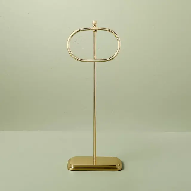 Brass Bathroom Hand Towel Stand Antique Finish - Hearth & Hand™ with Magnolia