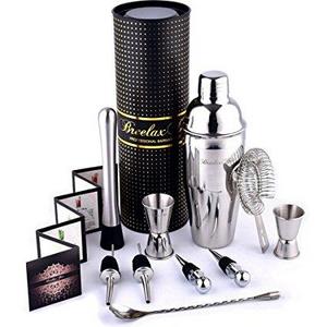 Bar Set - Cocktail Shaker Set - Bartender Kit - Stainless Steel Bar Tools - In Gift Box - for the Best Cocktails - Martini Margarita Mixer - Bartending Tool Set in a Case - Home Bar Accessories