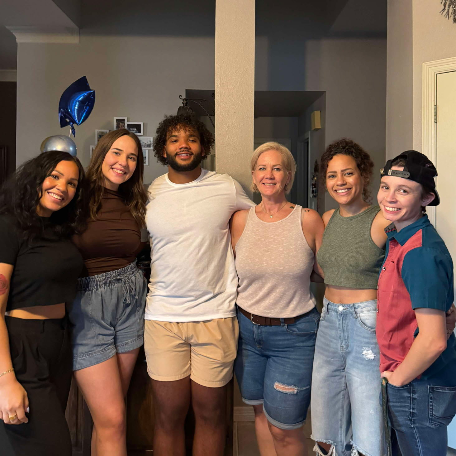 The first time Lauren met Jaces sisters and friends at his graduation party.
