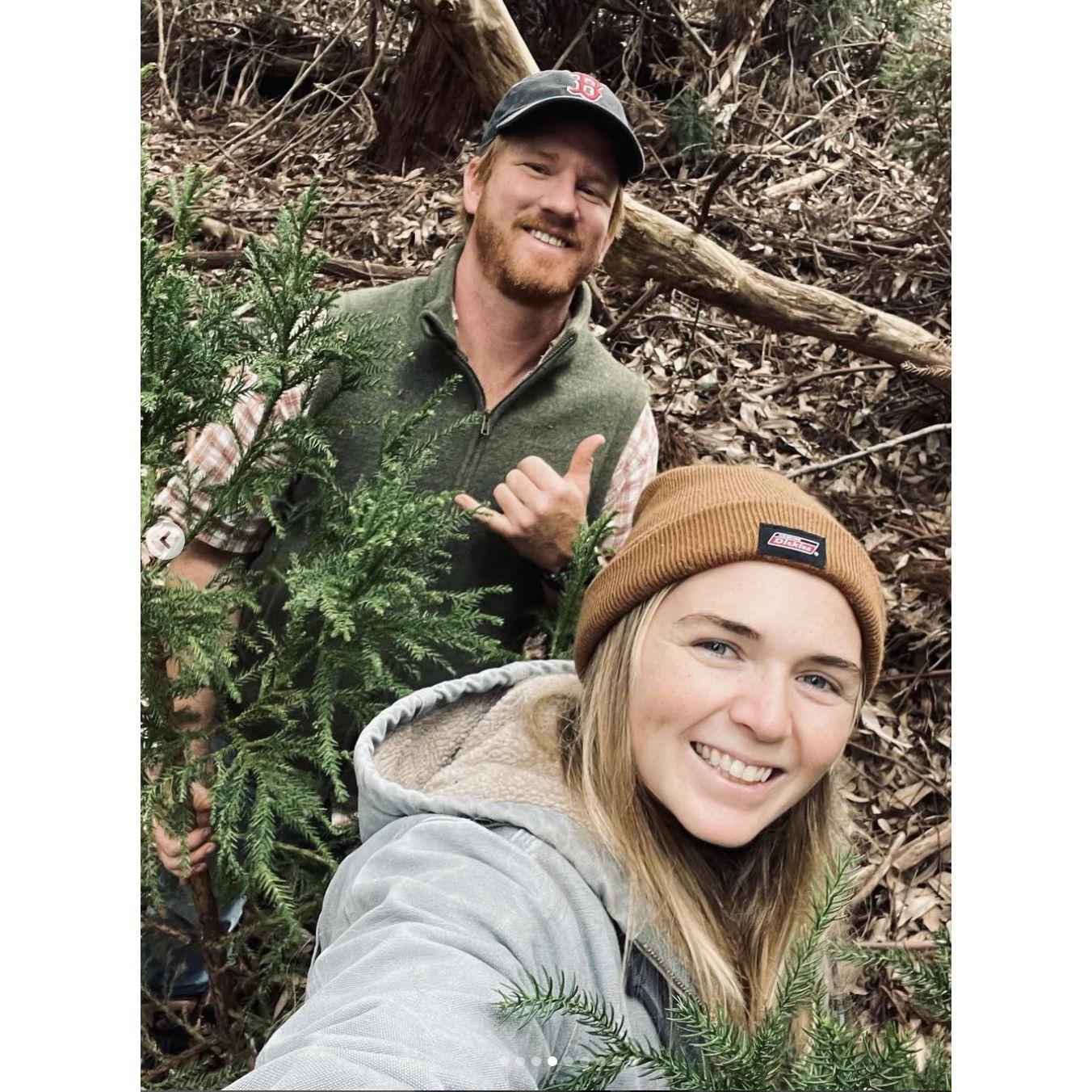 Cutting down our first Christmas Tree, December 2023