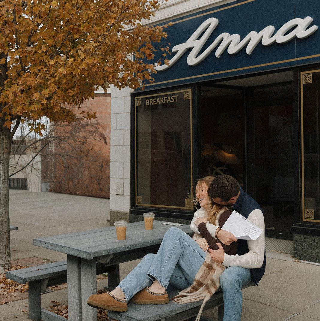 November 2nd, 2025 
Also taken the day we got engaged- we started our session writing love letters at the coffee shop where we had our first date. It was a perfect day from start to finish <3