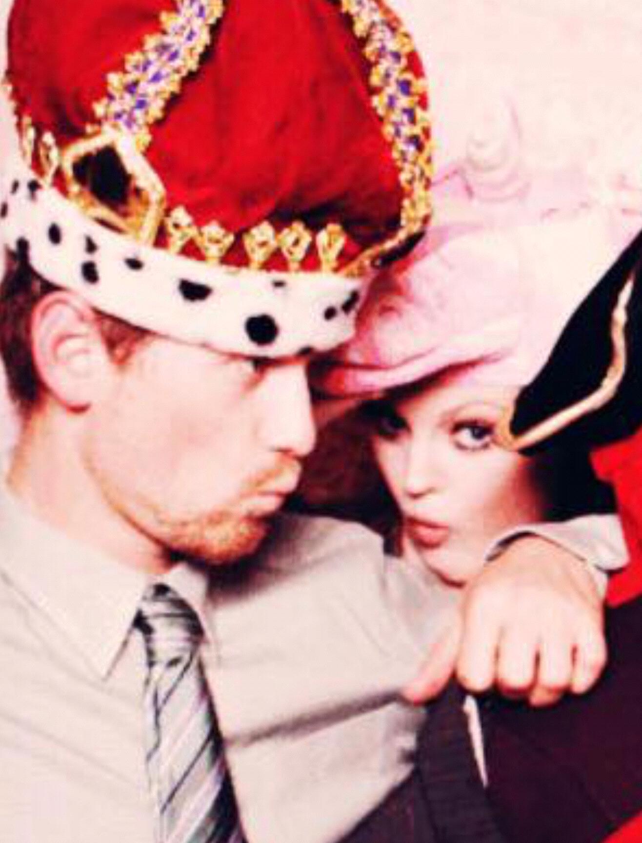 Being our goofy selves.