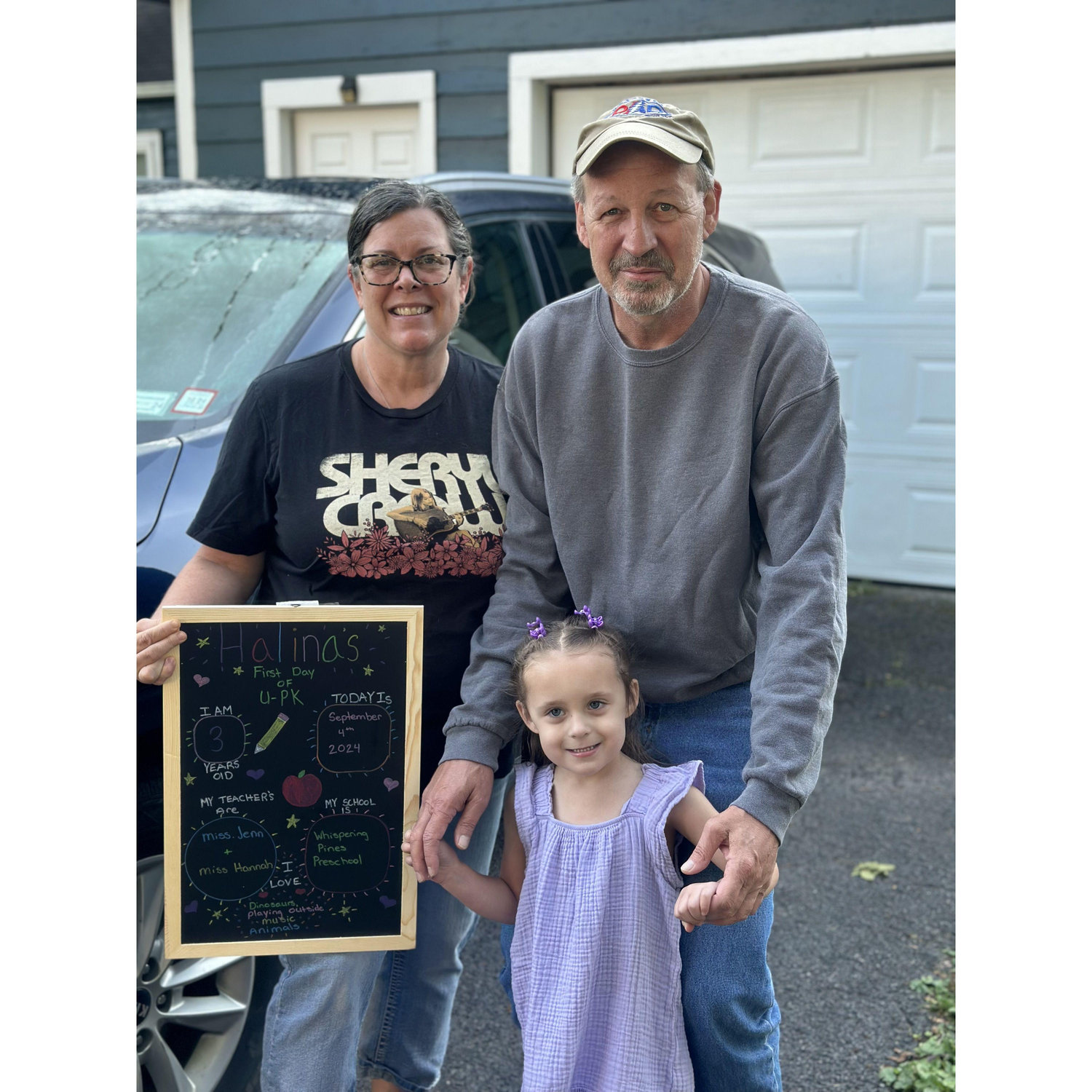 Proud grandparents, Halina's first day of pre-school.