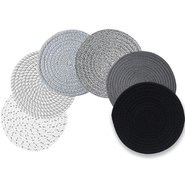 8" Trivets for Hot Dishes, Hot pots and Pans, 6 Heat Resistant Hot Pads, Pot Holders for Kitchen, Hot Plate Mats for Kitchen Countertops, Table, Home Essentials, Farmhouse Decor