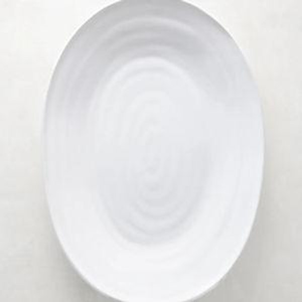 Spiral Ceramic Oval Serving Platter - Hudson Grace