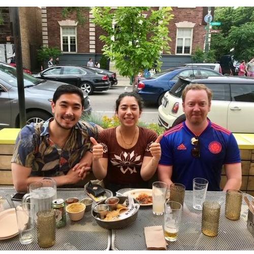Brendan and his cousins in Chicago.