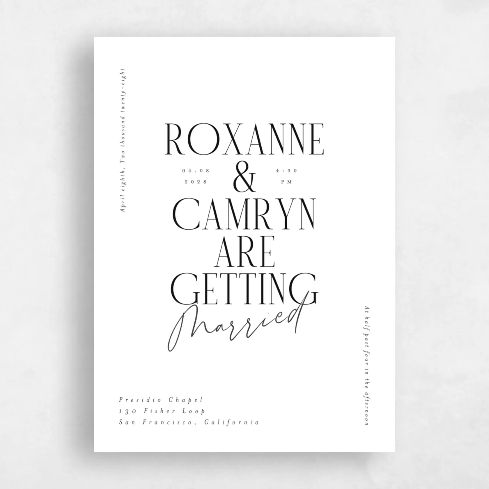 Invitation - Kosrae Portrait preview