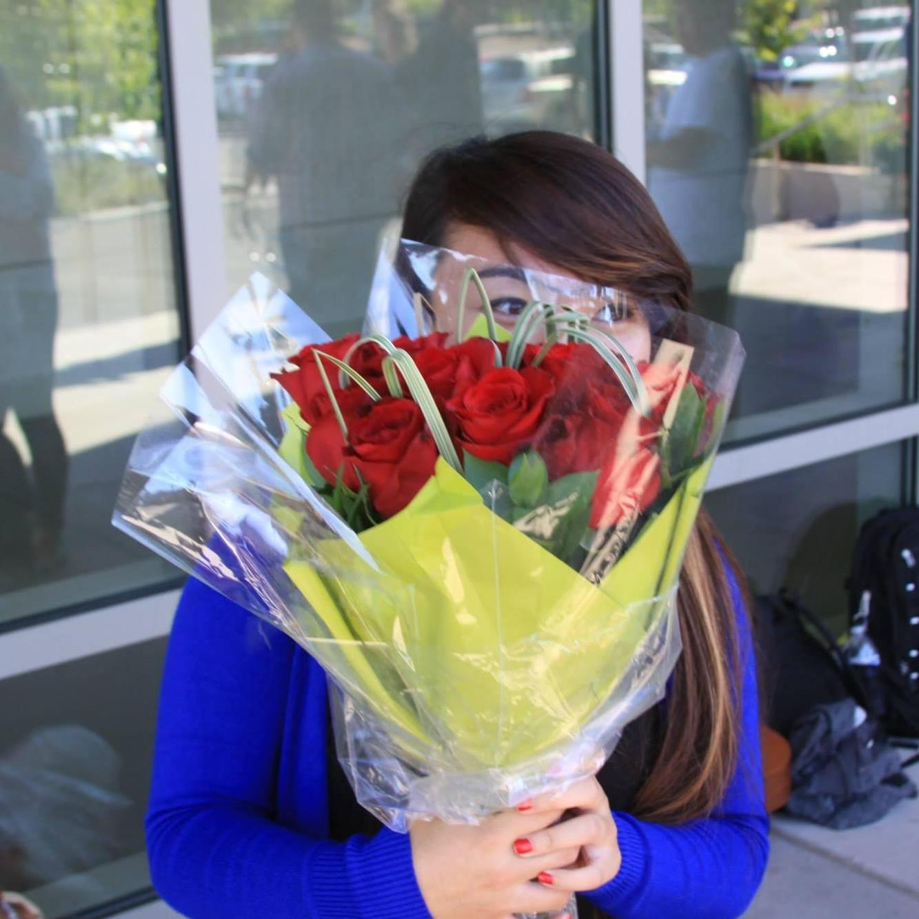 First bouquet of roses Rosey received when Randy asked Rosey to be his girlfriend! (06/19/13)