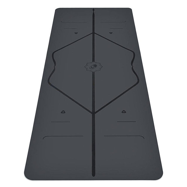LIFORME Original Yoga Mat – Free Yoga Bag Included - Patented Alignment System, Warrior-Like Grip, Non-Slip, Eco-Friendly and Biodegradable, Sweat-Resistant, Long, Wide, 4.2mm Thick mat for Comfort