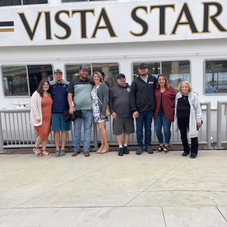 Dinner cruise with the Sandvig family.