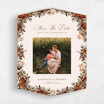 Orange Diamond Wedding Save the Date - Chai Photo