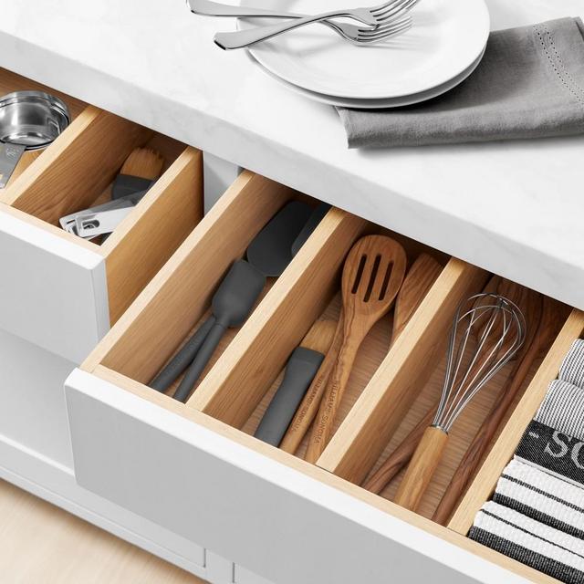 Hold Everything Deep Drawer Ashwood Drawer Dividers, Set of 4