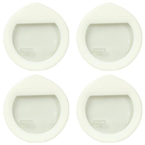 Pyrex Ultimate OV-7200 White Round Glass Storage Lids - 4 Pack