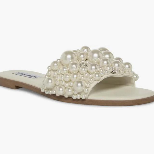 Knicky Imitation Pearl Embellished Slide Sandal