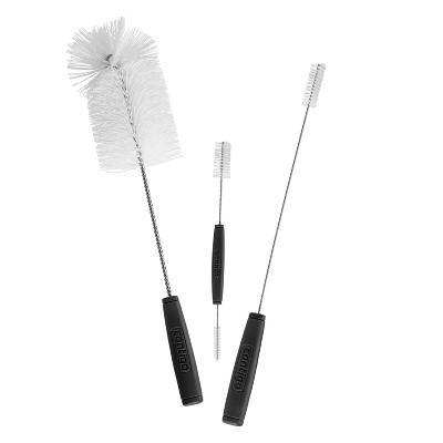 Contigo 3pc Plastic Water Bottle & Travel Mug Cleaning Brush Set Black/White