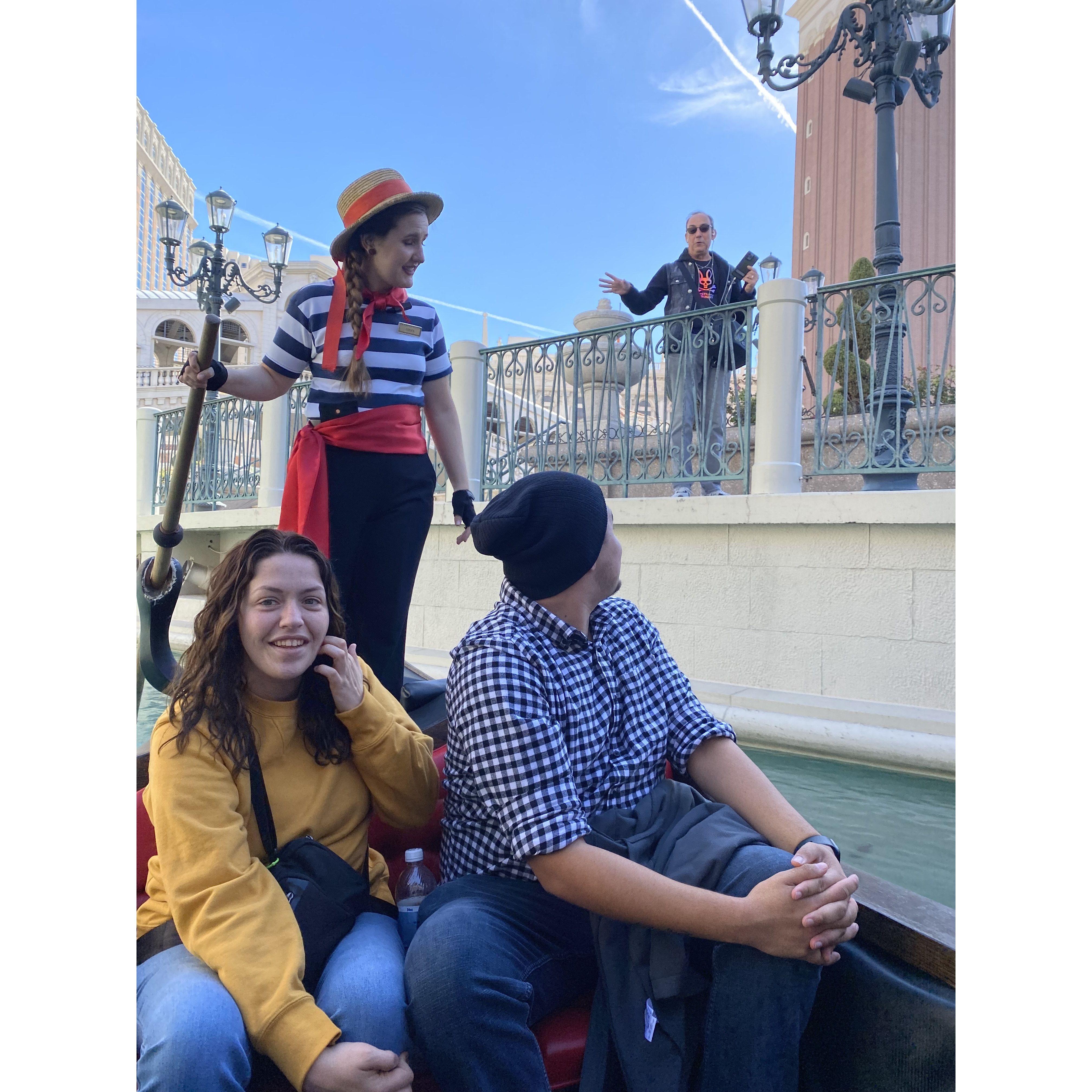 This trip to Las Vegas was when Miguel first met Sam's parents!