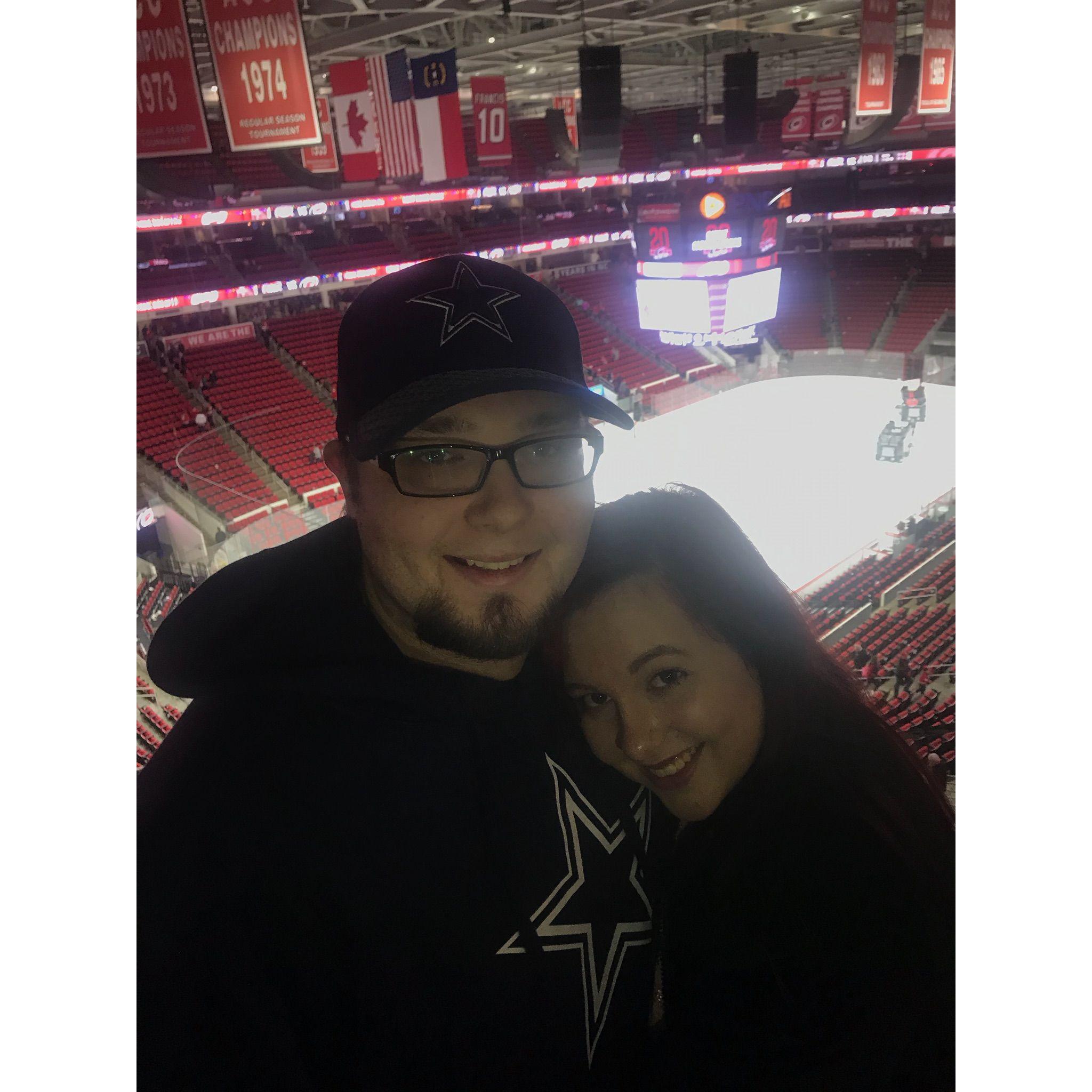 Our first hockey date.