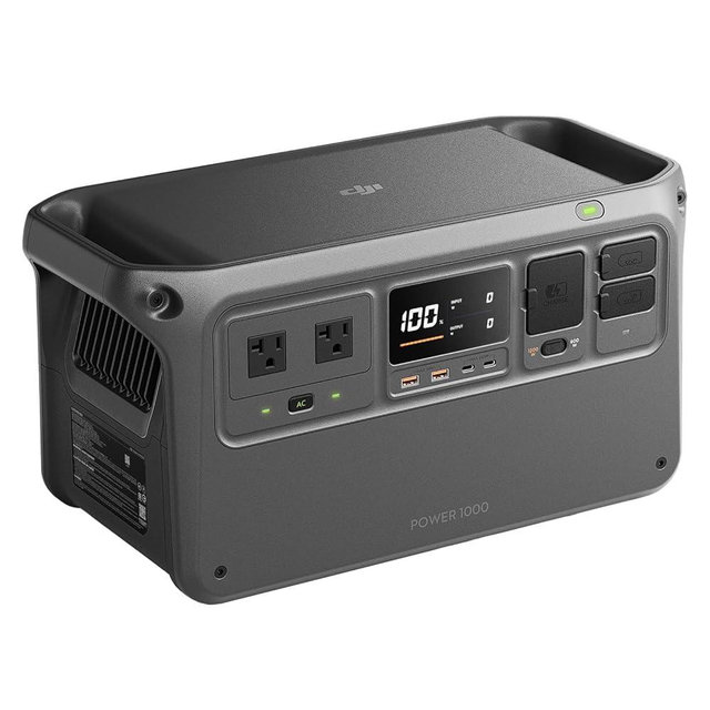 DJI Power 1000 Portable Power Station, 1024Wh LFP (LiFePO4) Battery, 70-Minute Fast Charging, 2200W Max Output Power, Power Generator for Home, Camping & RVs, Off-grid