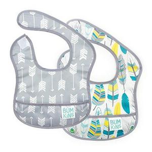 Bumkins Waterproof Starter Bib 2 Pack (N12-Arrow/Feather) (3-9 Months)