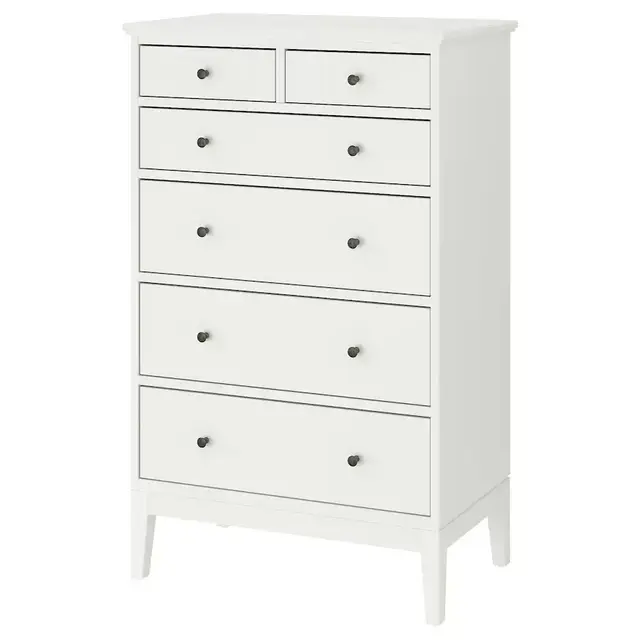 IDANÄS 6-drawer chest, white33 1/8x53 1/8 "