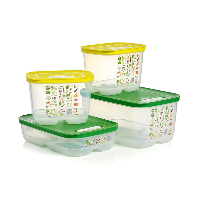 Tupperware Fridgesmart 4 Piece Food Storage Container Set - Dishwasher Safe & BPA Free - (4 Containers + 4 Lids)