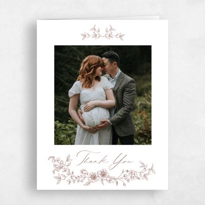 Chestnut, Brown Wedding Thank You - Taylan Photo