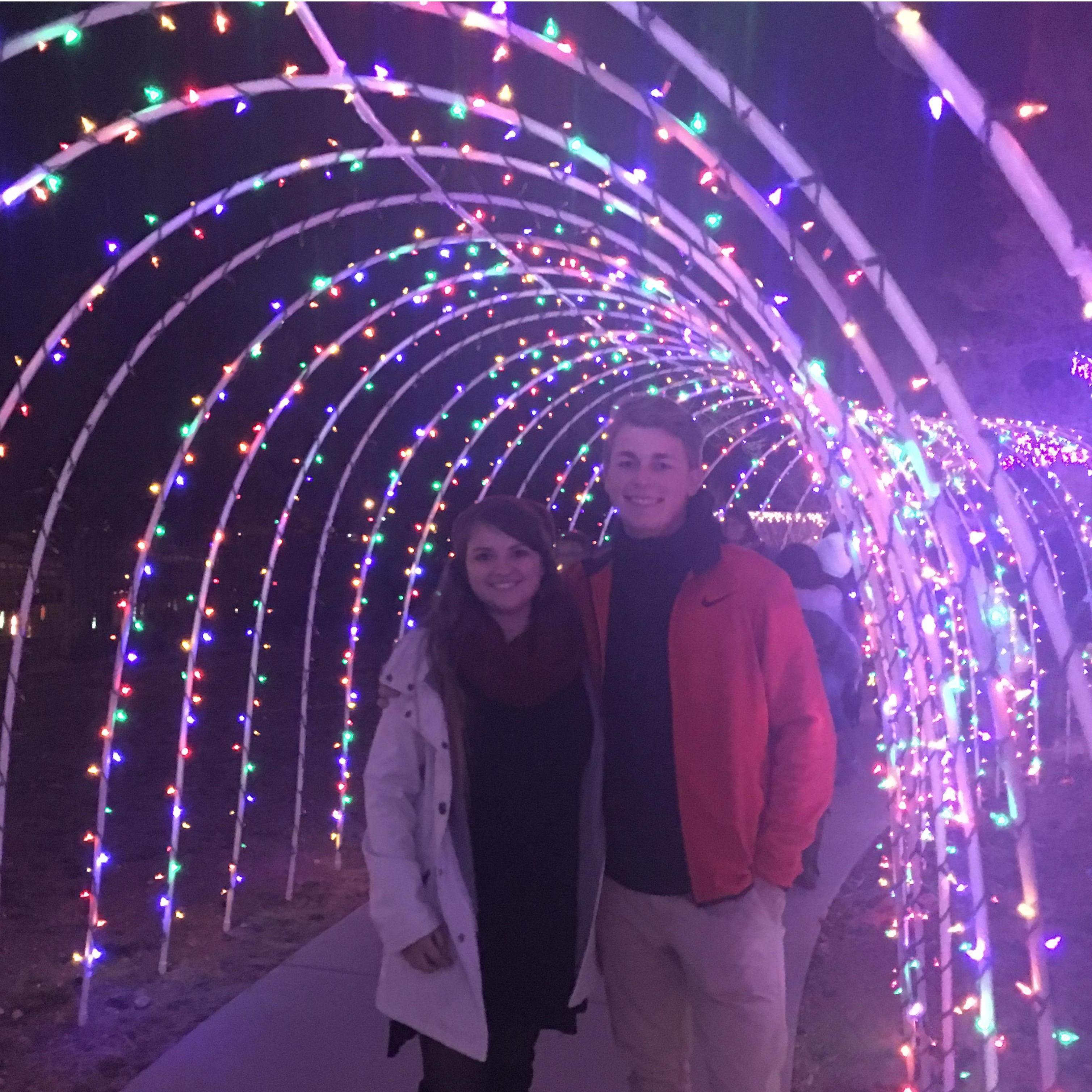 Seeing the Christmas lights at the Amarillo Botanical Gardens December 2017