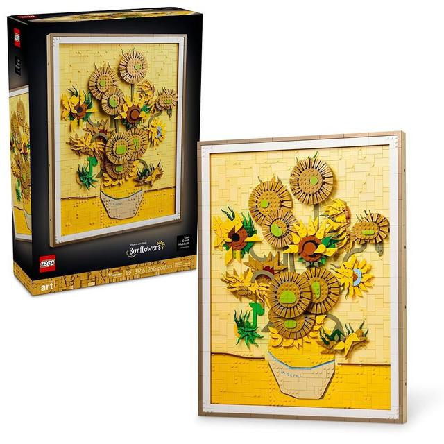 LEGO Art Vincent Van Gogh Sunflowers - Building Set for Adults - Home Decor Idea - Brick Built Painting - Creative Activity Gift for Mother's Day - 31215