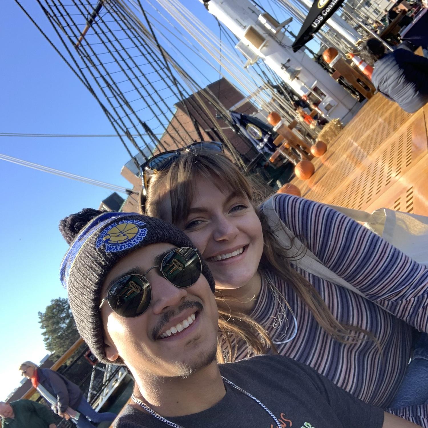 Us in Boston on some ship, October 2022