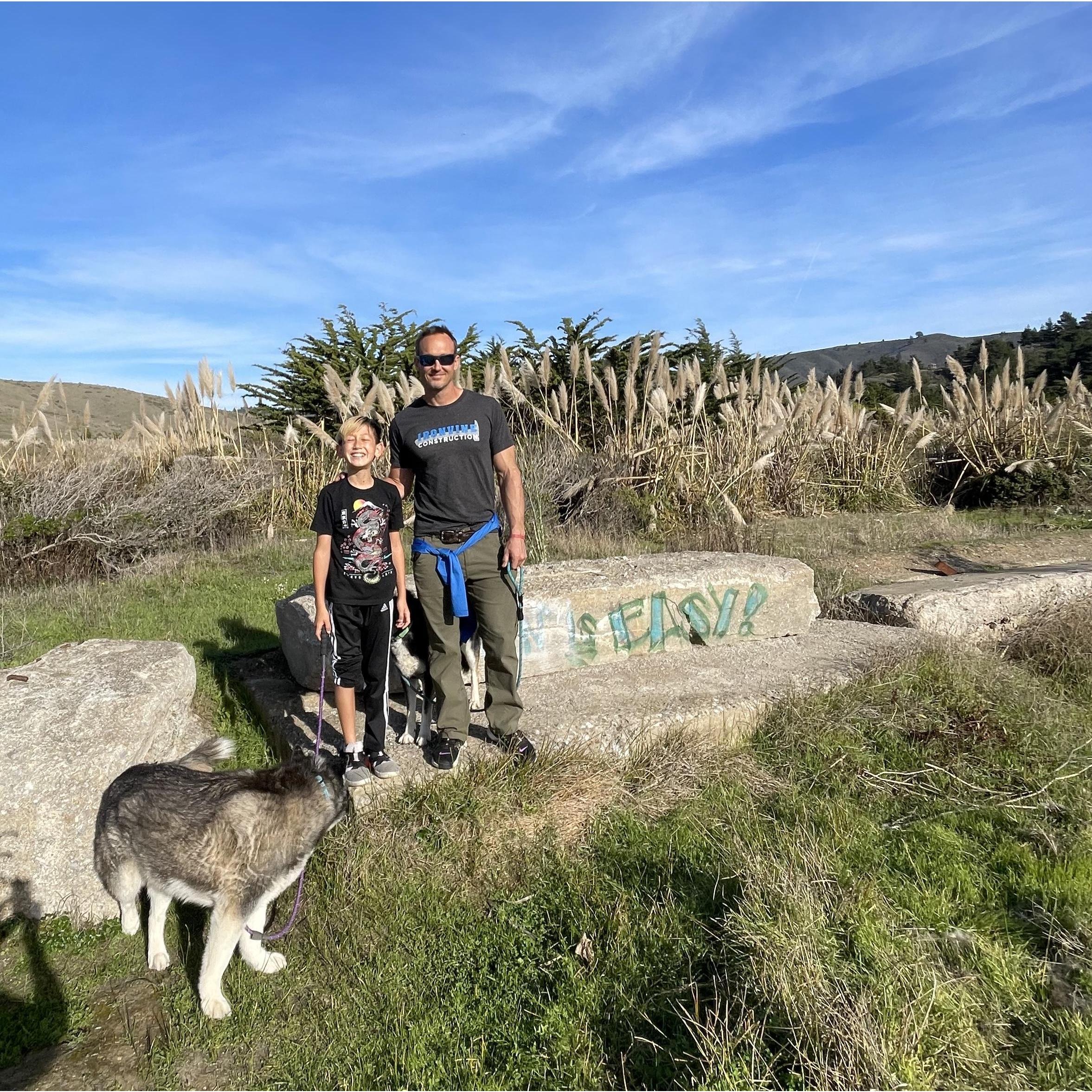 Bret and Tyler enjoying a beautiful day in Pacifica