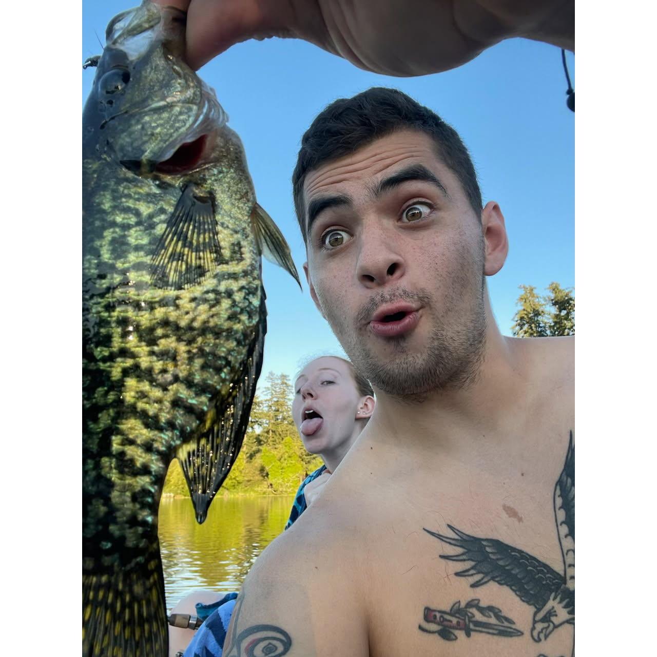 Selfie with a Black Crappie
