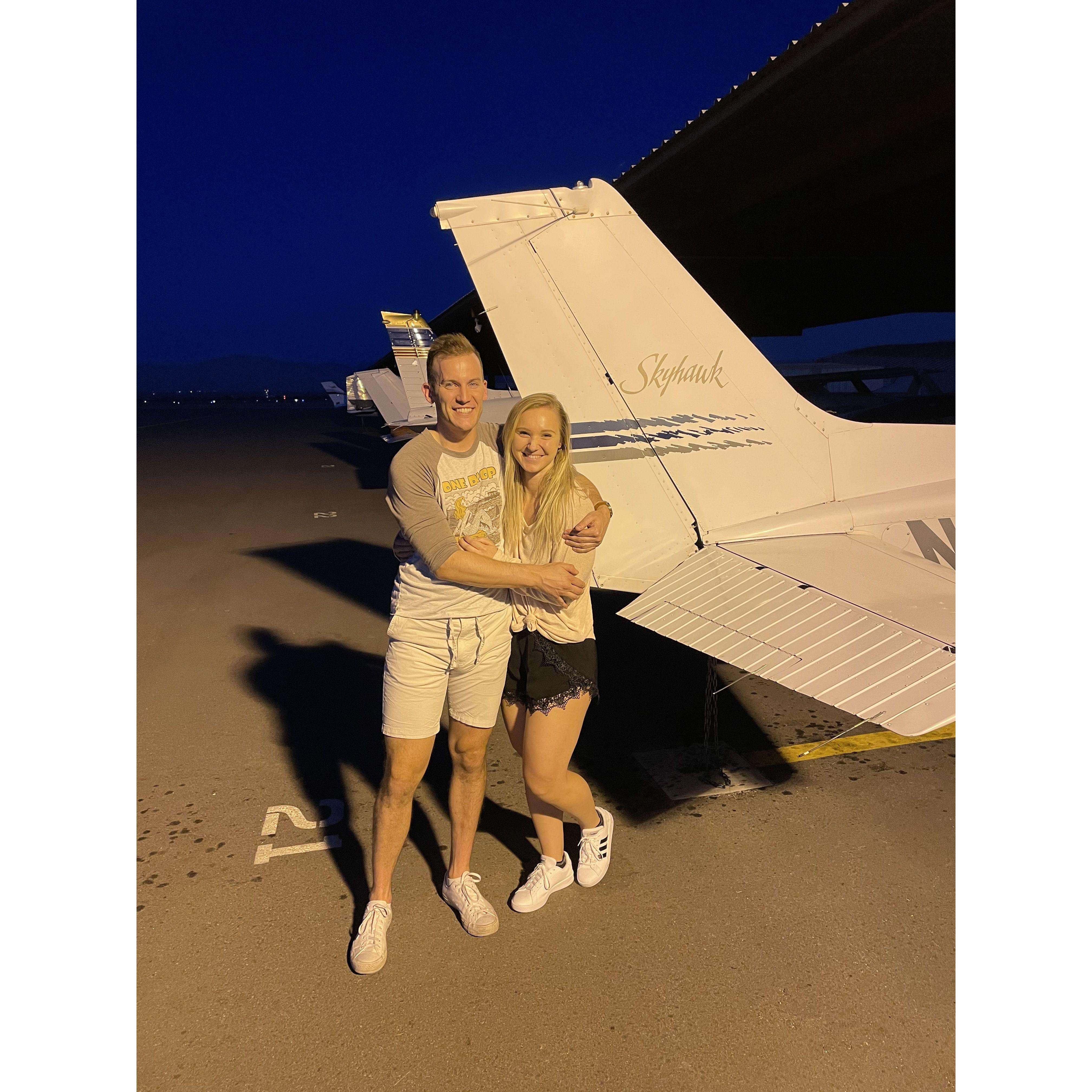 For their third date, Cory decided to take McKenna along on a flying lesson. It would have been magical if McKenna hadn't learned she gets very motion sick halfway through the flight!