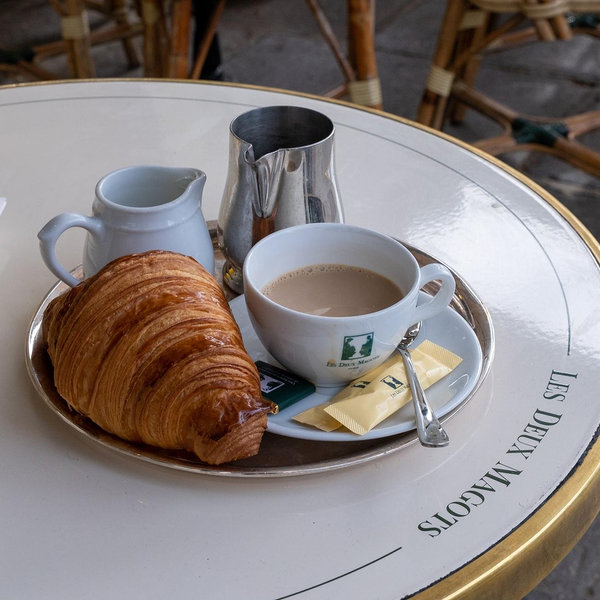 Start our morning off with croissants and café au lait in Paris!