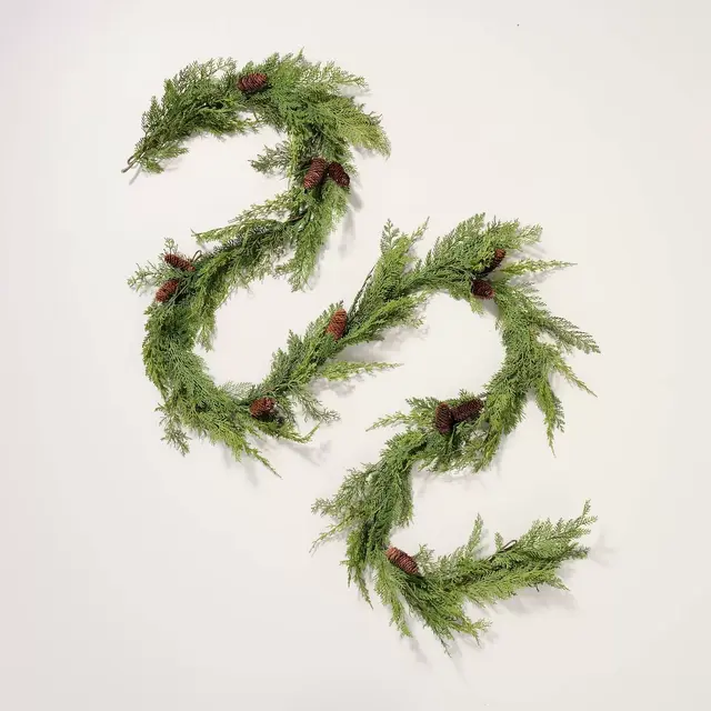 12' Faux Cedar Drapery Christmas Garland - Hearth & Hand™ with Magnolia
