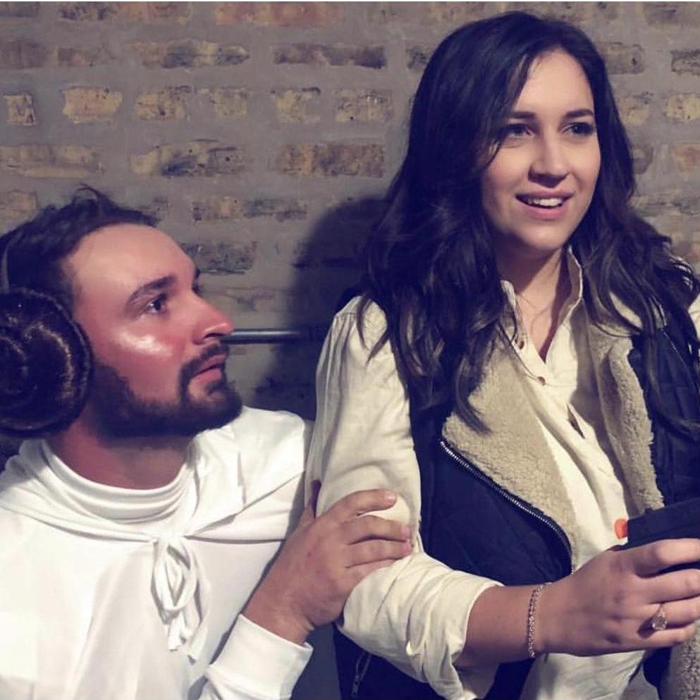 Leia and Han Solo... except better. Britt and Lance take Halloween VERY seriously.