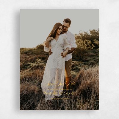 Yellow Wedding Save the Date - Horto Photo
