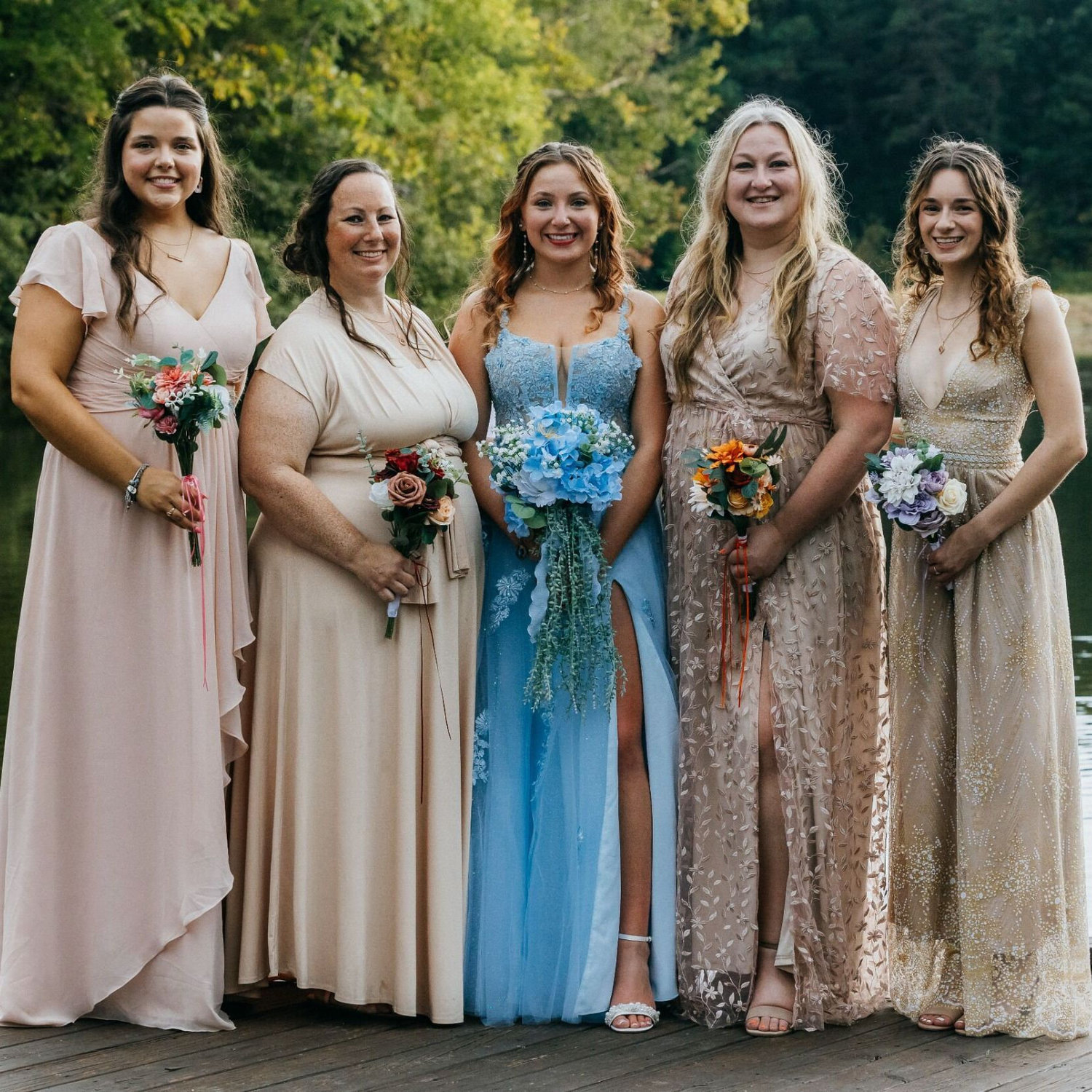 Rebekah, Michelle, Hailee, Emily, and Ashley on Hailee's wedding day!! 09/21/2024