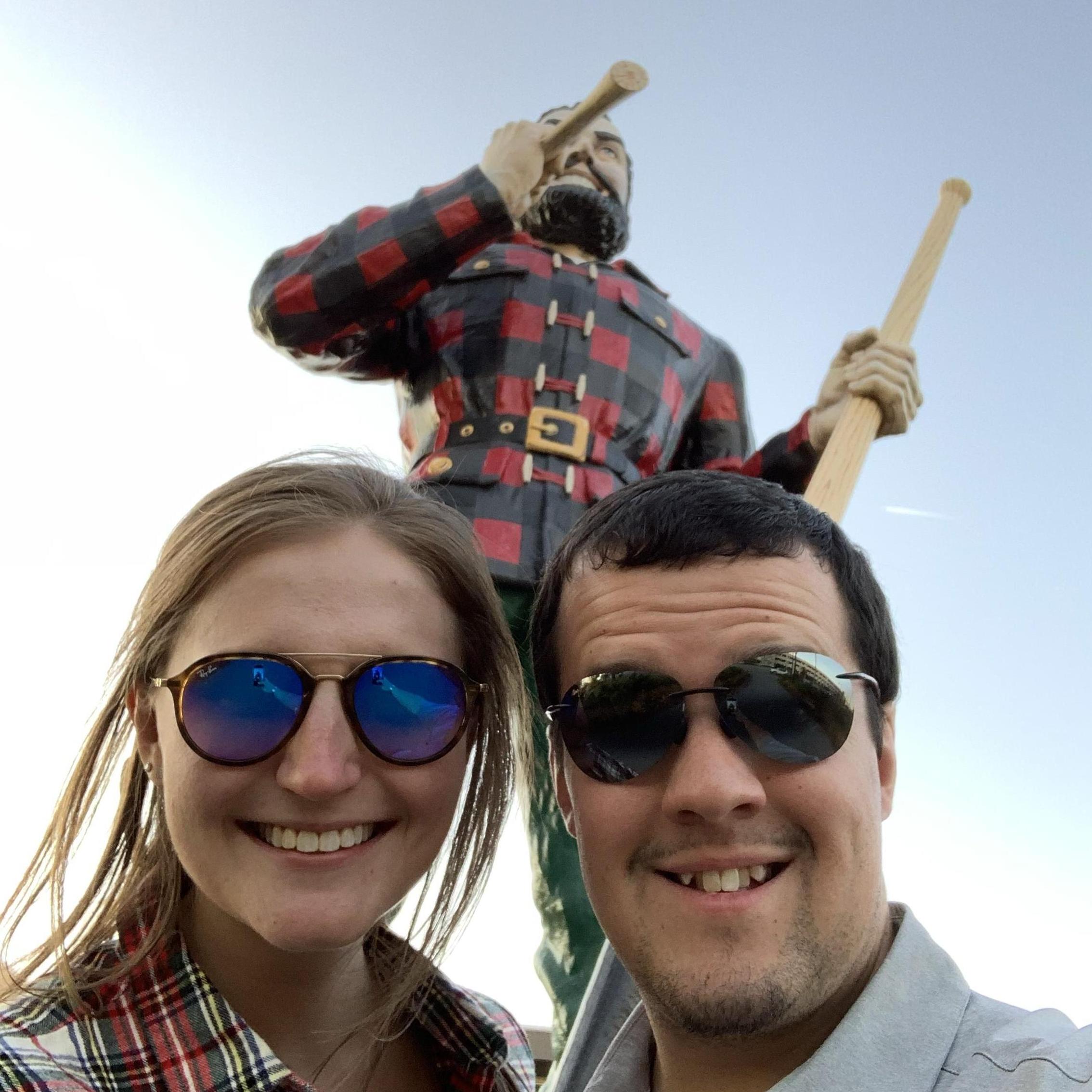 In Bangor, ME, at the Paul Bunyan statute looking for IT.